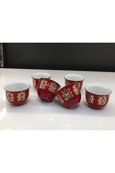 Saray Ottoman handicraft Tırnak 6'lı Mırra Kırmızı