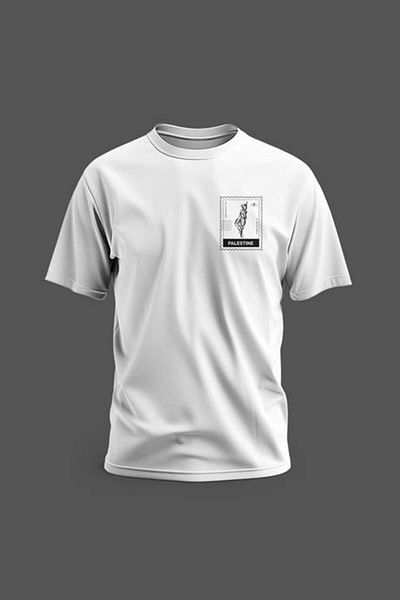 Zaytoon Imprimare poștală unisex cu mânecă scurtă Filsitin - S până la 2XL T 300002