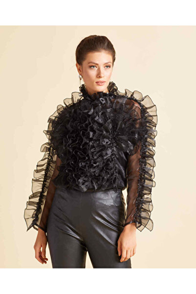 SERPİL Serpil Kadın Siyah Bluz 33270