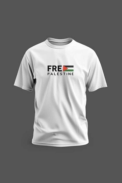 Zaytoon Free Palestine Unisex T-Shirt - Short Sleeve, Digital Print, Palestinian Flag - S to 2XL T300007