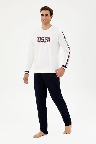 U.S. Polo Assn. Men's Cream Pajama Set 50301588 -Vr071