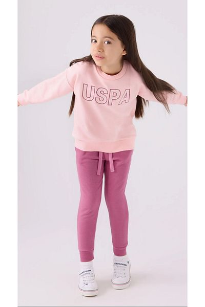 U.S. Polo Assn. Girl, Licensed, Uspa, Pink 2-Piece Set