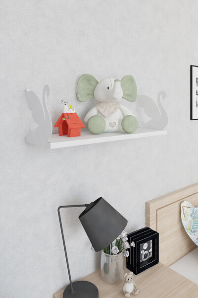 DECORMET Kuğu Raf Seti 20X60 Beyaz+P.Beyaz 015 0741 020 060 20