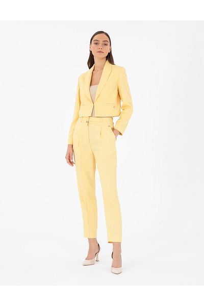 Pierre Cardin Yellow Carrot Fit Fabric Trousers 50282074 -Vr044
