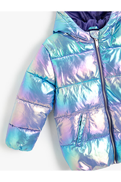 Koton Oversize Şişme Mont Kapşonlu Parlak