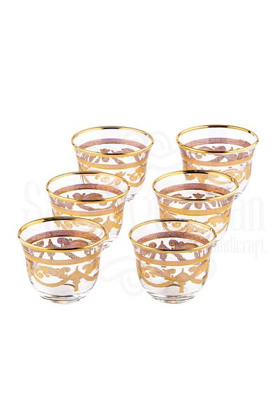 Saray Ottoman handicraft 6-Piece Mirra Cup Set - Pantoğraf Atlantis Mirra Set
