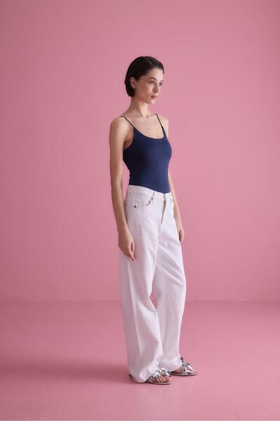 TUBİA Women's Navy Blue Color Strap Snap Body