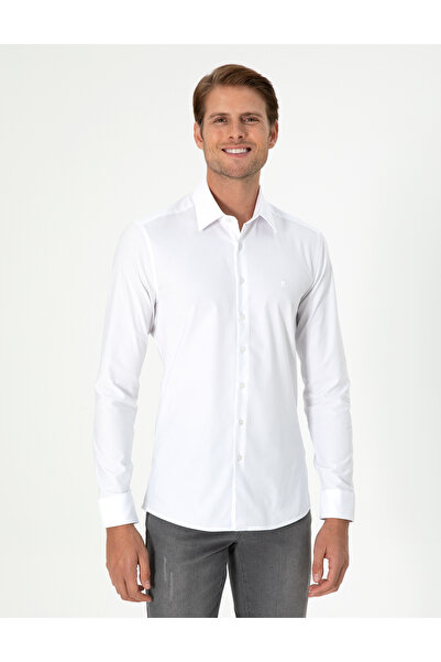 Pierre Cardin Beyaz Ex. Slim Fit Uzun Kollu Gömlek 50292264-VR013