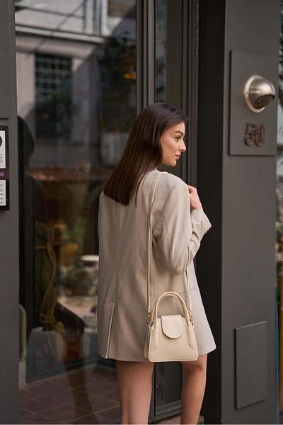 Madamra Bedeckte Mini-City-Tasche für Damen in Beige