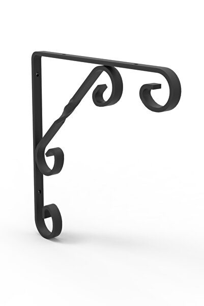 DECORMET Burgulu Raf Altı Konsol 300mm Siyah (2 ADET)