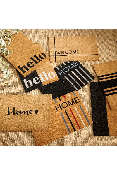 Mudo Home TRISHA Black Striped Door Mat - 40x60