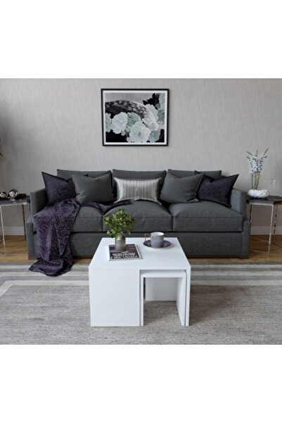 DECORMET Ortanca Sehpa Beyaz