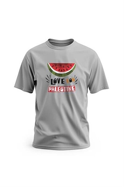 Zaytoon Короткий рукав, Love For Palestine, цифровий принт з написом «Karpuz» на бавовняній футболці