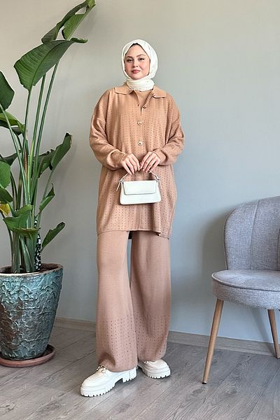 InStyle Σετ πλεκτών με κουμπιά Triple Camel