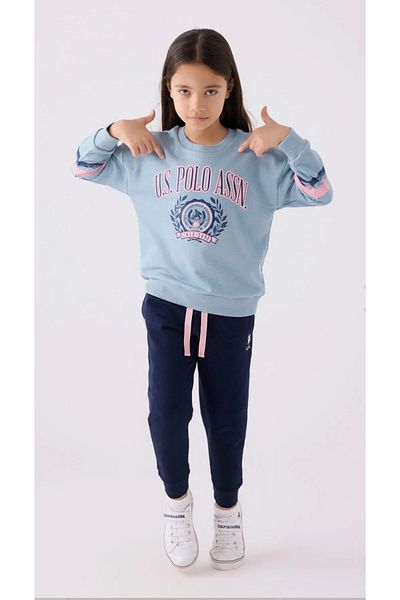 U.S. Polo Assn. Iz Kids, Licensed, Uspa, 3 Thread Sweatshirt- Tracksuit Set (2024-2025 Autumn-Winter Collection)