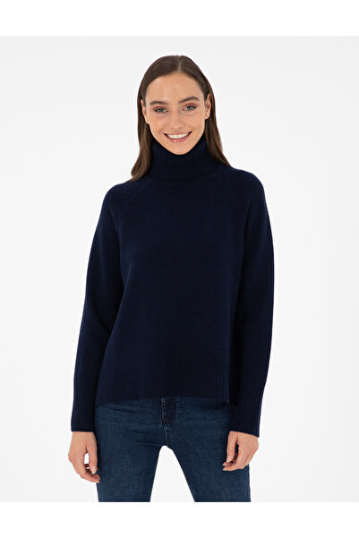 Pierre Cardin Lacivert Regular Fit Balıkçı Yaka Yün Kazak 50296491-VR033