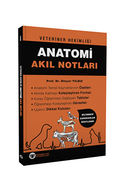 Güneş Tıp Kitabevleri Veteriner Hekimliği Anatomi Akıl Notları