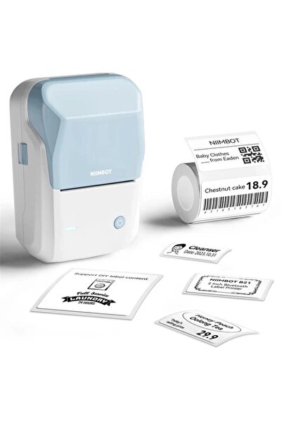 Genel Markalar Nıımbot B1 Lake Blue Termal Taşınabilir Bluetooth Etiket Yazıcısı