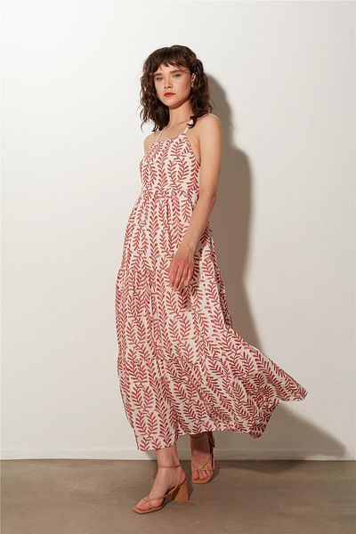 SHERIN Ecru Backless Maxi Dress