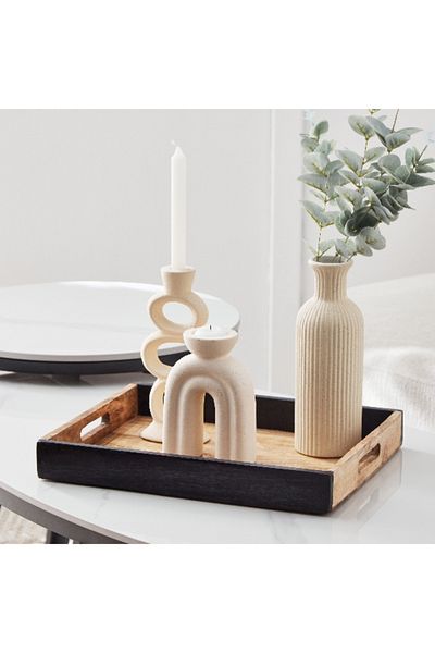 Home Box Splendid Wooden Decorative Tray - 38x25x7 cm