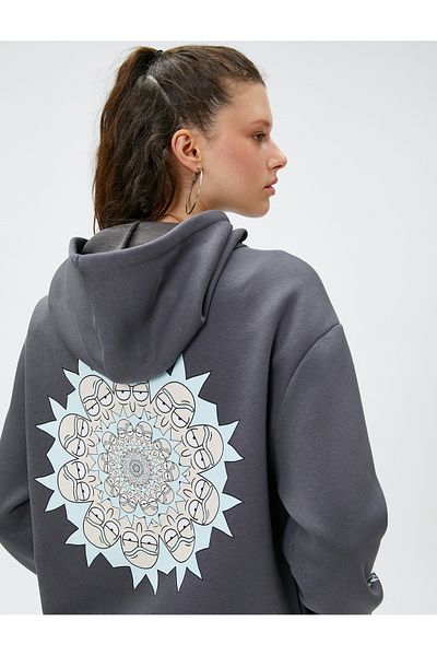 Koton 4wal10014ık Women's Sweat Anthracite