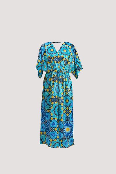Nomads Felt Elhamra Print Low-Cut Dress
