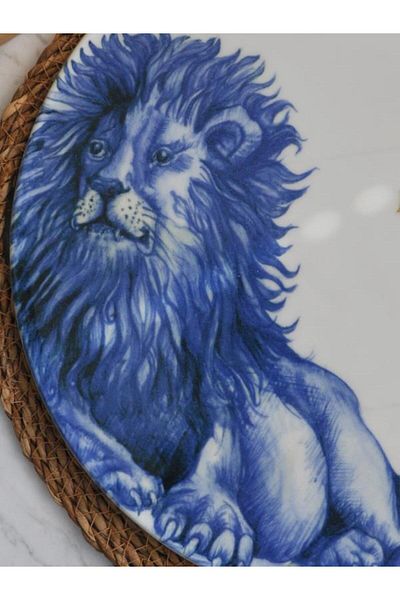 M'art Home Burçlar Lion Pizza Presentation Plate