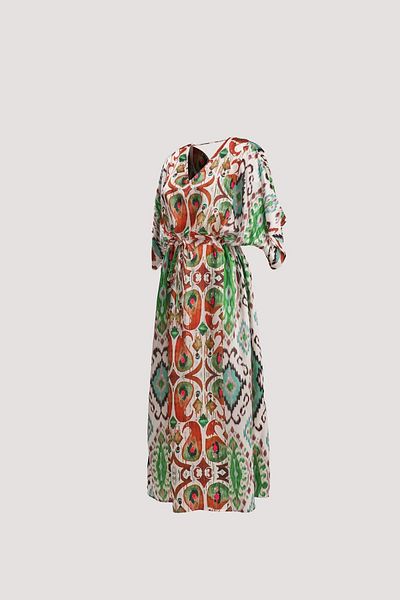 Nomads Felt İkat 20 Print Low-Cut Dress