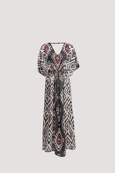 Nomads Felt İkat 13 Print Low-Cut Dress