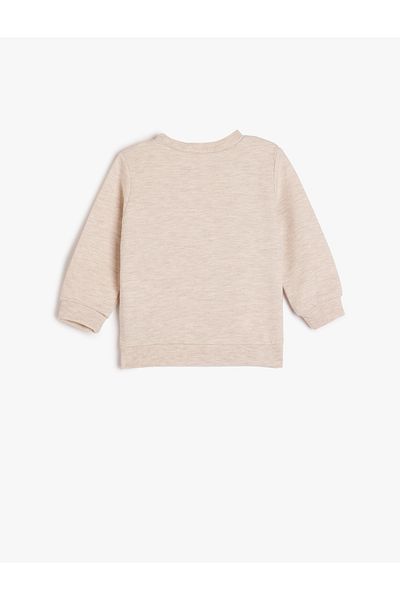 Koton Mikina s dlouhým rukávem s potiskem Teddy Bear - Crew Neck