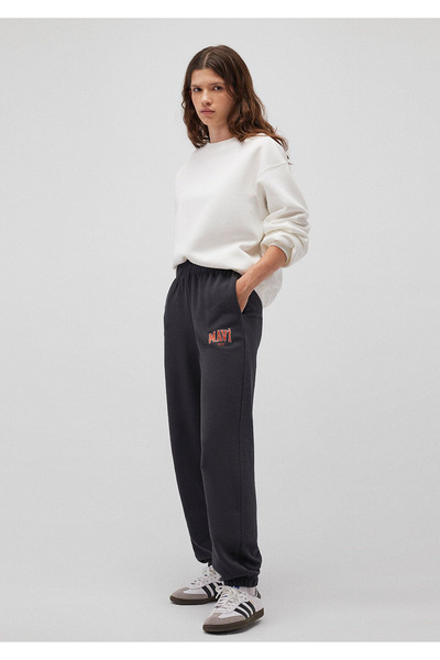 Mavi Γυναικείο πλεκτό παντελόνι ανθρακί - M1010757