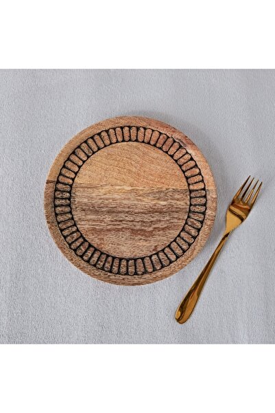 Home Box Earthy Vibe Wooden Plate - 23 cm