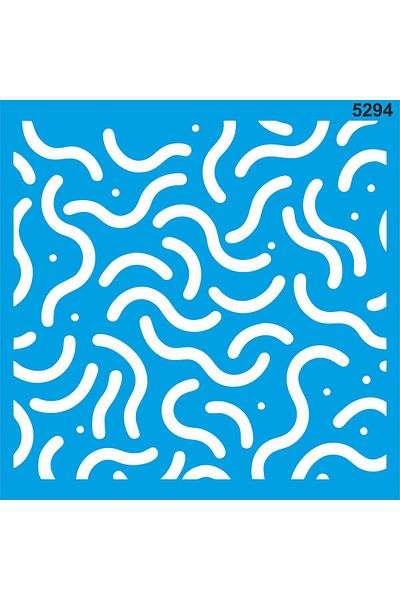 StencilSepeti 50X50 Geometric Patterned Stencil Painting Template
