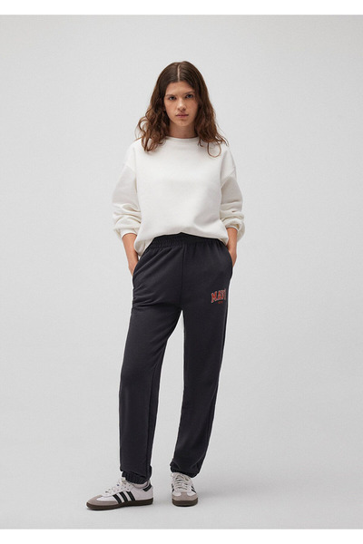 Mavi Γυναικείο πλεκτό παντελόνι ανθρακί - M1010757