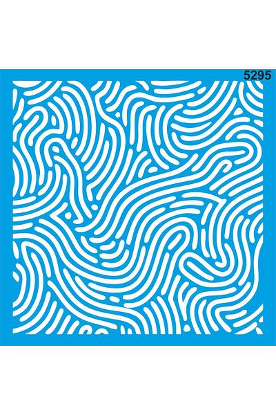 StencilSepeti 50X50 Striped Patterned Stencil Painting Template