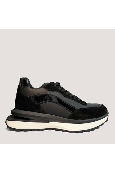 MARCOMEN Men's leather casual shoes 20343 - black - 43