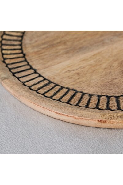Home Box Earthy Vibe Wooden Plate - 28 cm