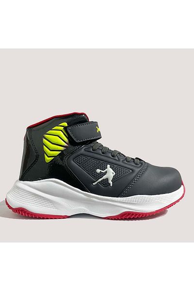 Jump 29196 Pantofi de baschet pentru copii - Gri-verde neon - 32