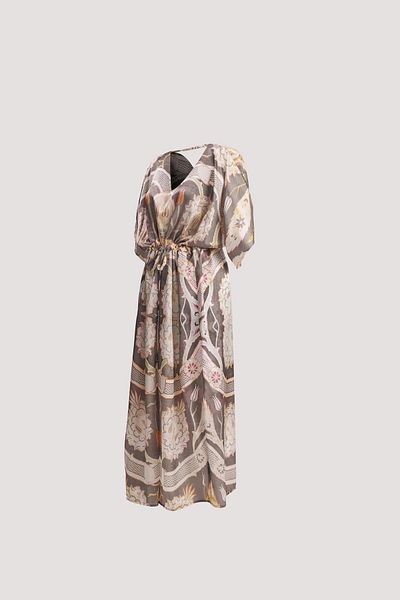 Nomads Felt Ikat Patterned Low-Cut Dress