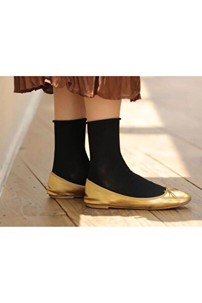 UZARLAR ÇORAP SİYAH 6'çift Lastiksiz Roll-top Kadın Soket Çorap