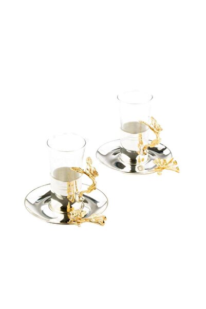 Saray Ottoman handicraft Bakır Çay Bardağı Cam Çay Bardağı Kahve Yanı Çay Bar...