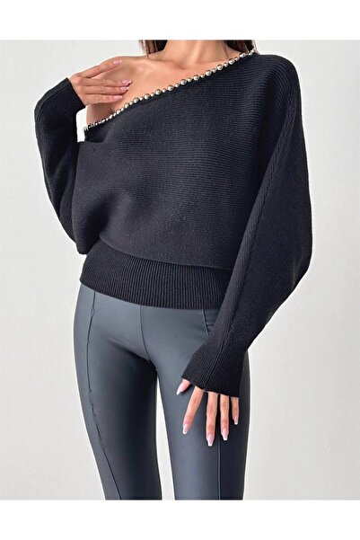 My Blog Pulover cu toc Venus negru-4435