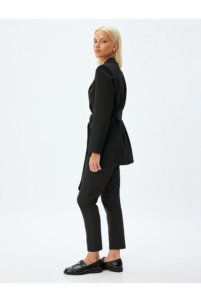 Koton Short Leg Cigarette Pants with Standard Waist Pocket