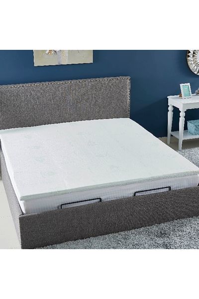 Home Box Aloe Vera Memory Foam King Mattress Topper - 180x200 cm
