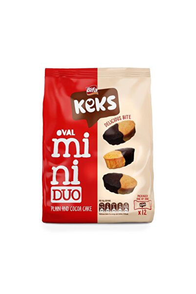 BİFA KEKS Mini Oval Kek Sade Ve Kakaolu 170 gr X 2 Adet