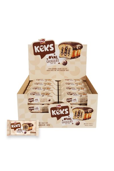BİFA KEKS كعكة بيضاوية بالشوكولاتة 45 جرام × 24 قطعة