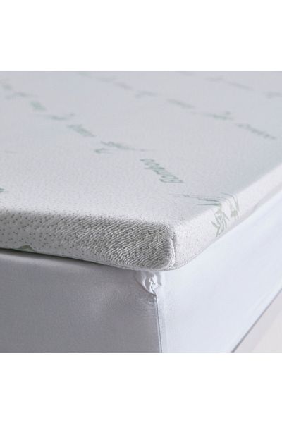 Home Box Comfort Bamboo Memory Foam Twin Mattress Topper 120x200x4cm