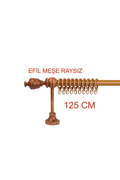 di'mora by ağbaht züc. Umeraș pentru perdea rustic din lemn de stejar Efil cu cap dezasamblat - fără raze - 125 cm