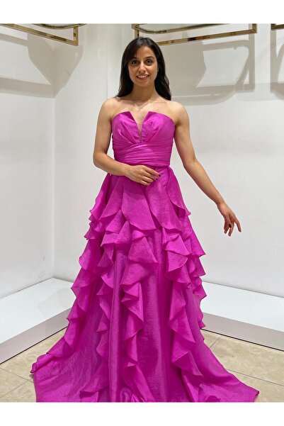 FOR COSTUME Abiye 9385 Fuşya