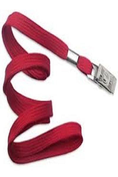 KRAF Red Card Strap Lanyard Metal Clip - Pack of 50 510g